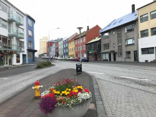 Laugavegur i Reykjavik ved Hlemmur.